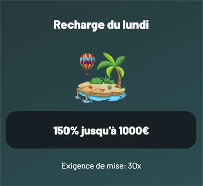 recharge du lundi palmcasino